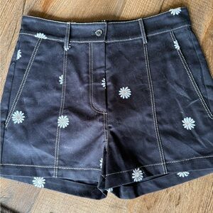 Paul & Joe Black and White High Waist Shorts